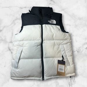 The north face white puffer vest